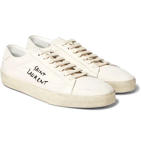 ysl classic white sneakers|yves saint laurent men's sneakers.